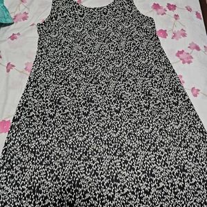 Black and White Patterned Dress